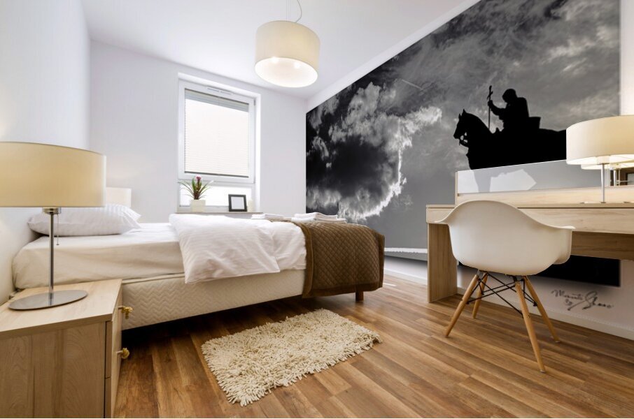 Silhouette of the Templar Mural print