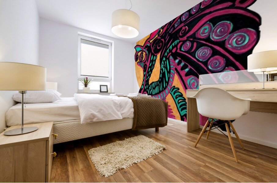 Abstract Dawn of the Dragon Mural print