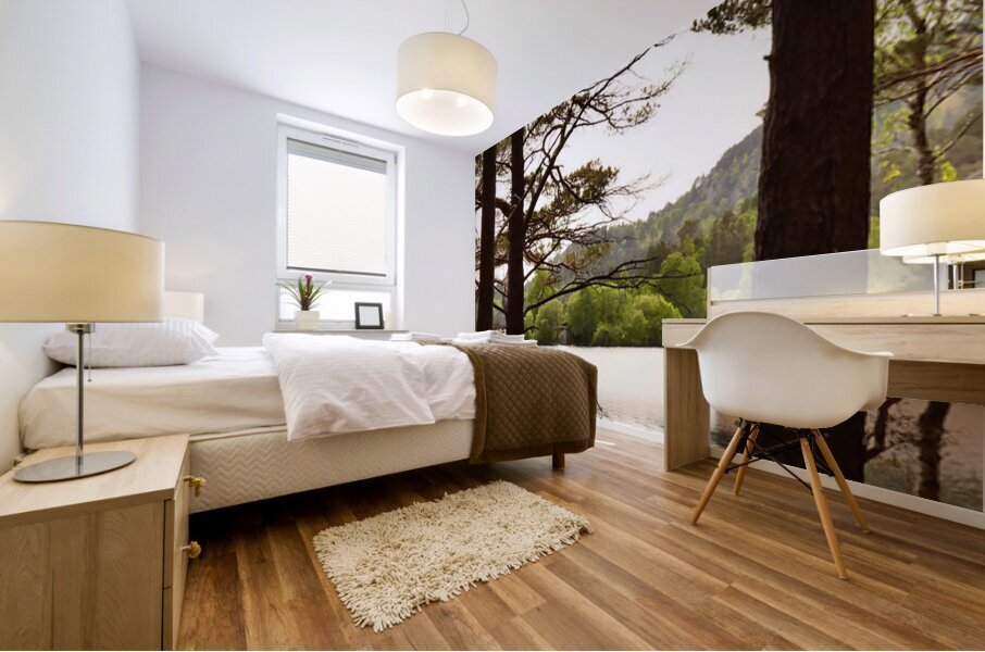 Loch Side View in the Scottish Highlands  Mural print