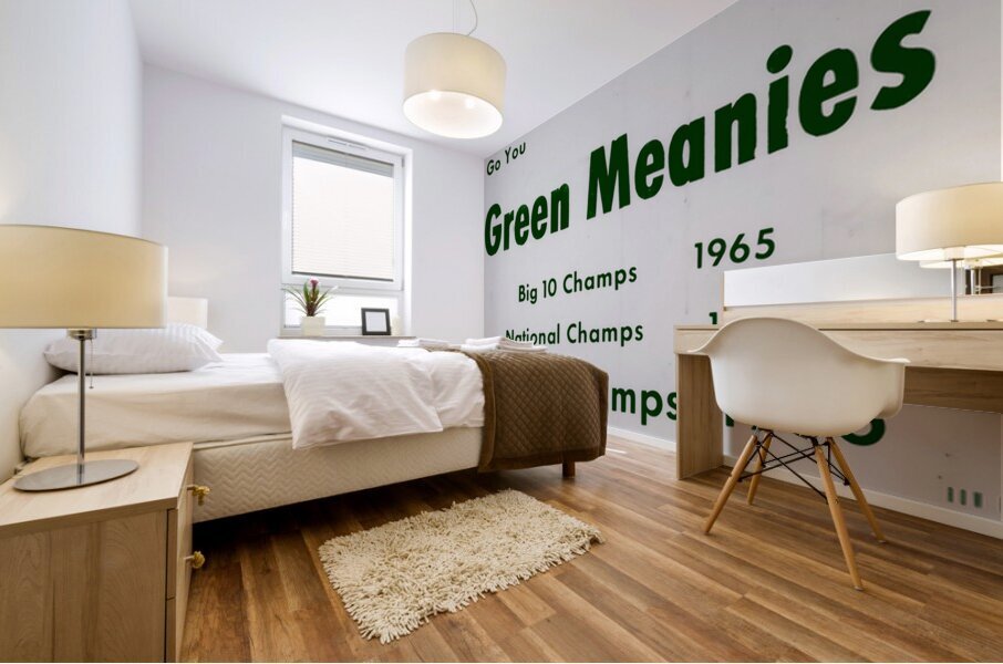 Go You Green Meanies Mural print