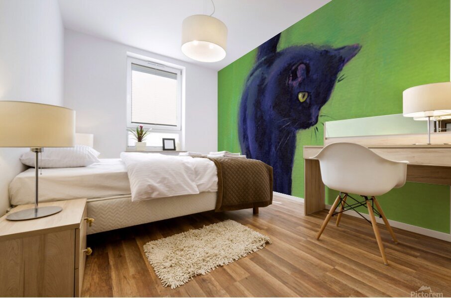 On the catwalk acrylic painting Mural print