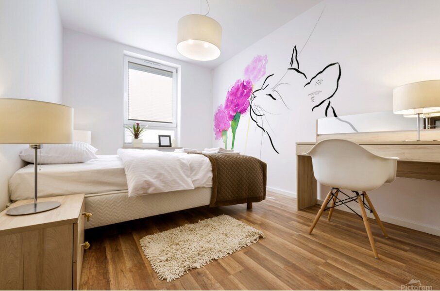 Take a deep breath watercolor and ink painting Mural print