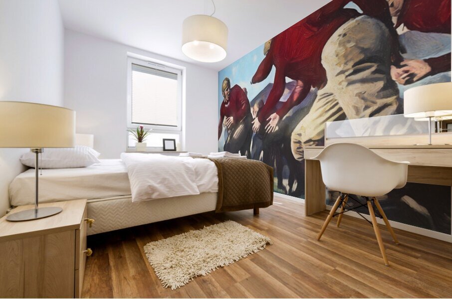 Wisconsin Badger Handoff Mural print