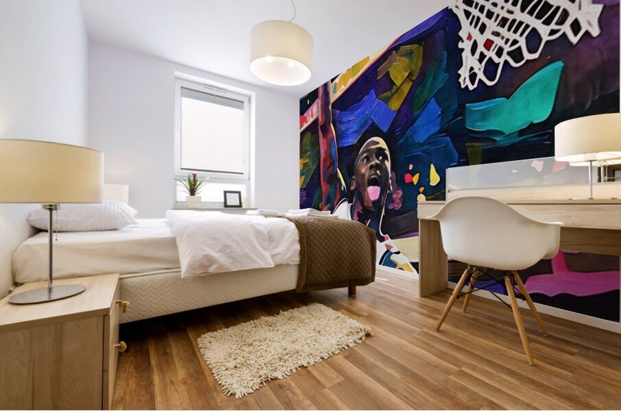 Michael Jordan Dunking Pop Art  Mural print