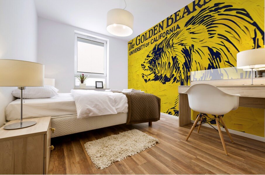 1930s Cal Golden Bear Art Mural print
