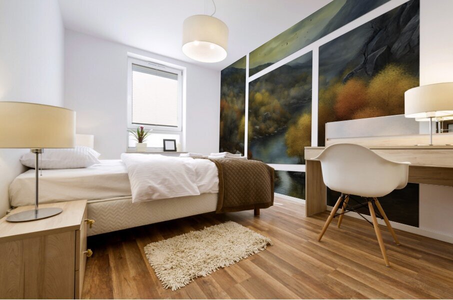 ZIG ZAG RIVER  5 PANEL Mural print