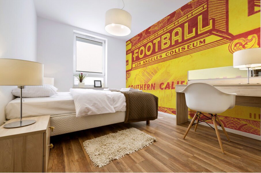 1949 USC Trojans Football Ticket Remix Wall Art Mural print