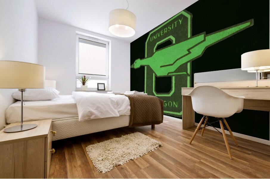 Vintage Oregon Duck Art Remix Mural print