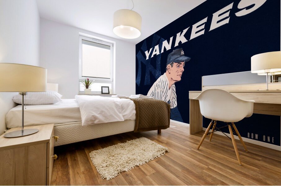 1958 New York Yankees Baseball Cover Art Remix Mural print