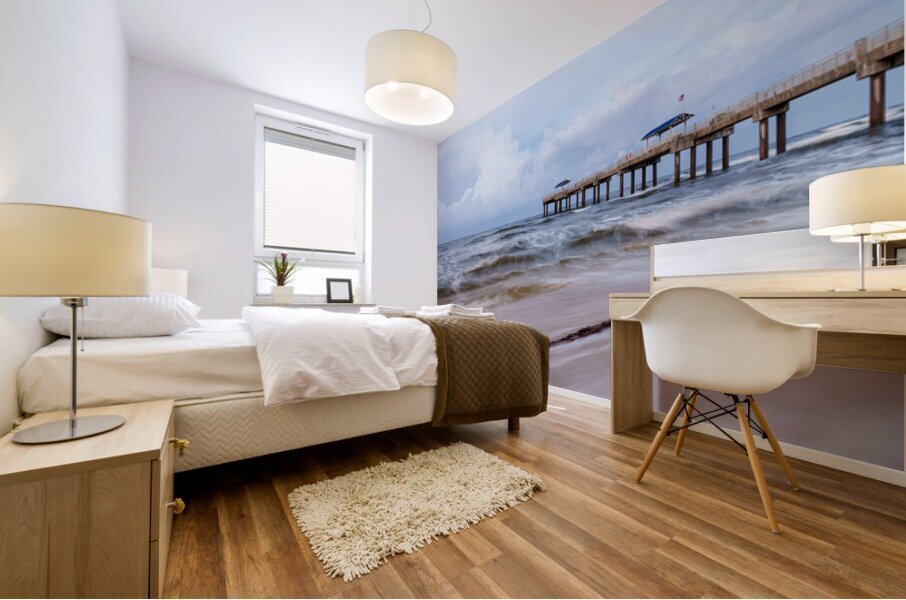 Driftwood Dawn At Orange Beach Mural print