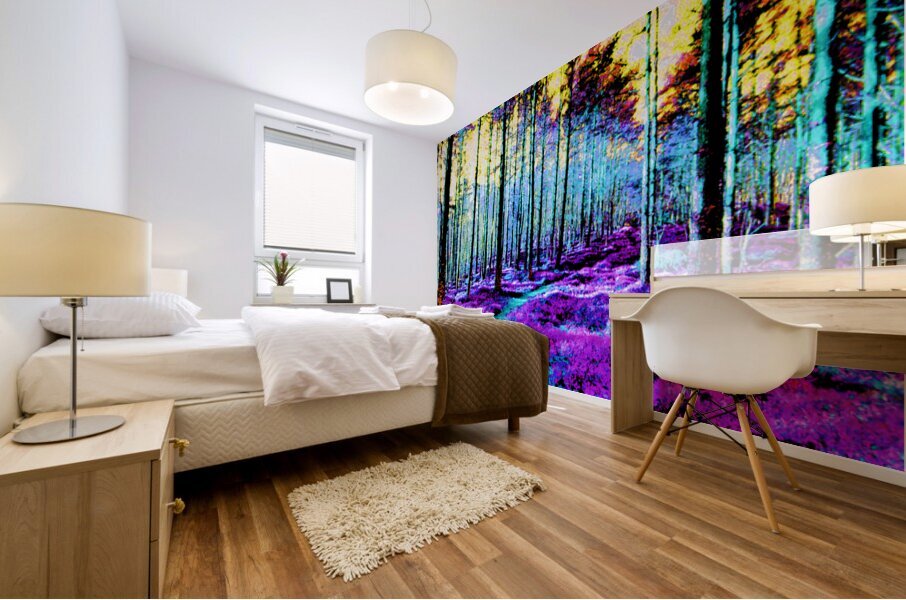 Abstract Sunlight through the Trees Mural print