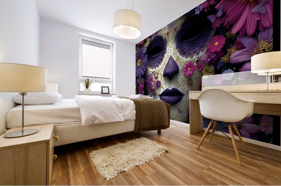 Silencio Floral - Floral Silence - Pop Surreal Floral Art Prints Mural print