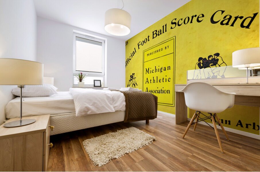 1905 Michigan Wolverines Football Score Card Art Remix Mural print
