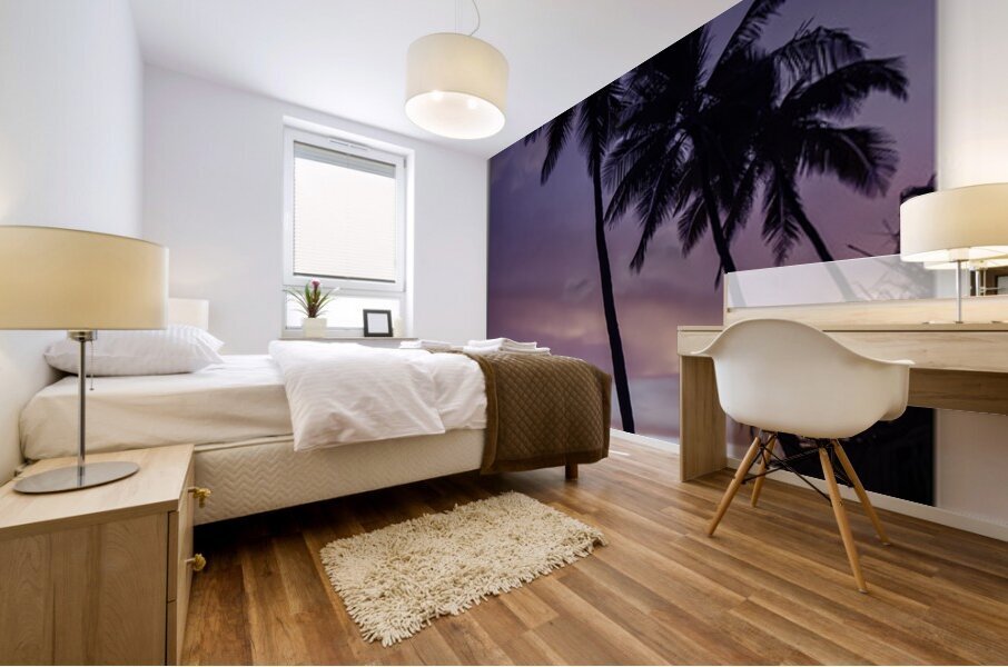 Palm Sunset Mural print