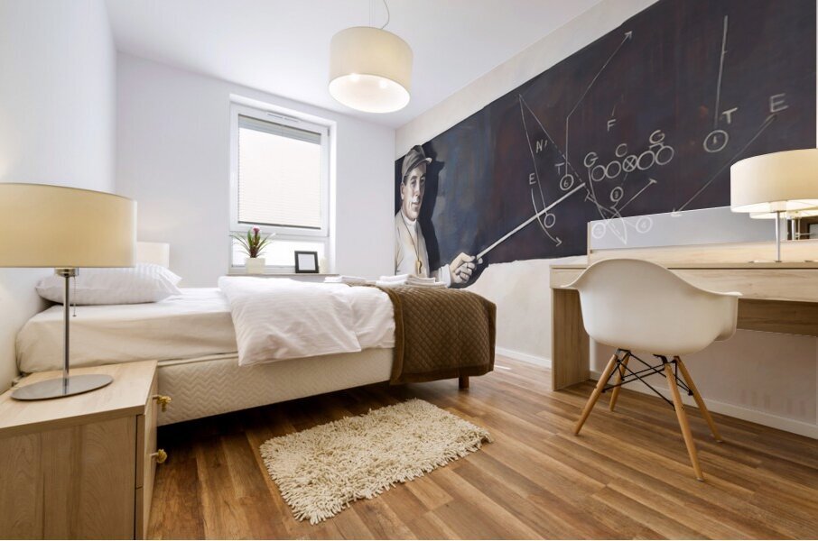 Football Coach at Chalkboard Mural print