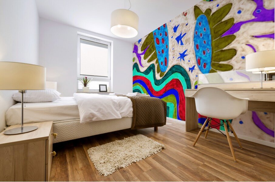 Abstract Large Butterflies Mural print