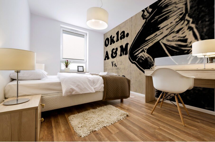 1930 Oklahoma A&M Cowboys at Iowa Hawkeyes Mural print