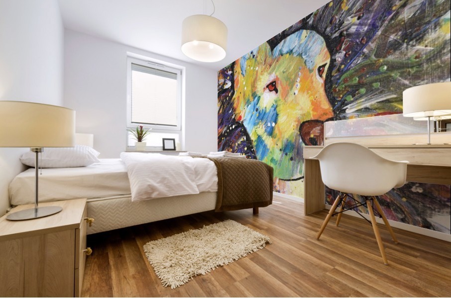 Lively Lion.Maggie Z Mural print