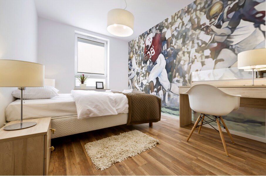 Prentice Gautt Oklahoma Sooner Touchdown Run Mural print