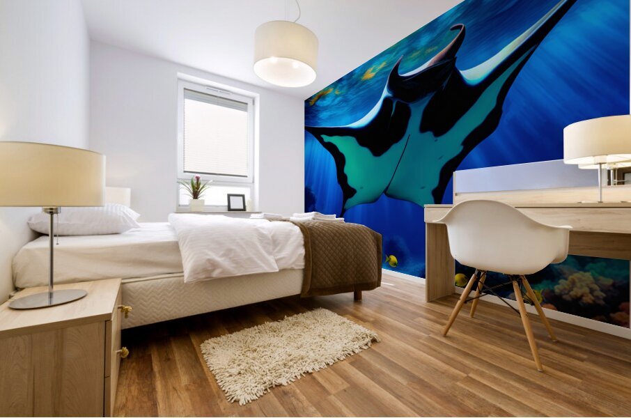 MANTA RAY PAINITING  Mural print