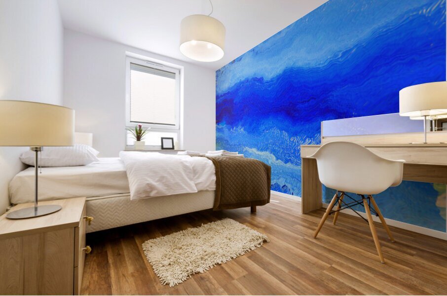 Abstract Blue Ocean Mural print