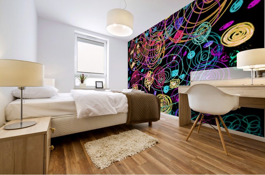 Abstract Line Shapes Mural print