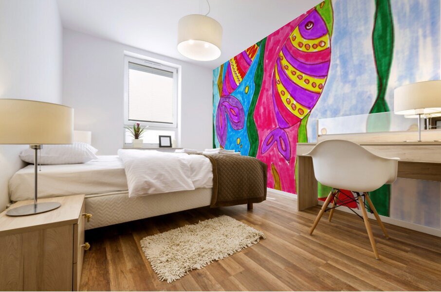 Abstract Fish The Original Mural print