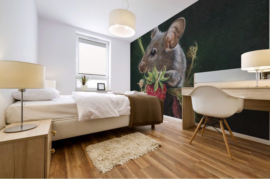 Strawberry Mouse 8x10 Mural print