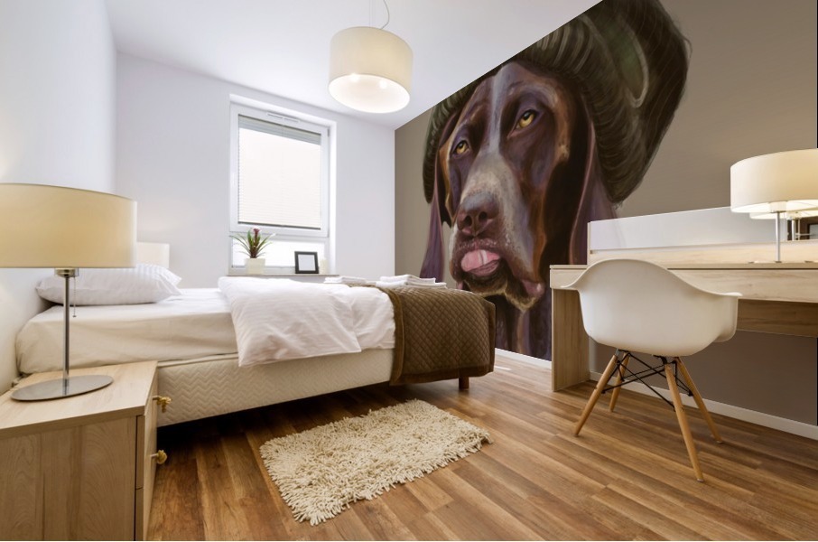 hipster dog Mural print