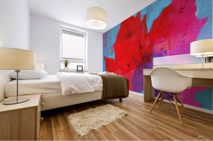 Big colorful leaf Mural print