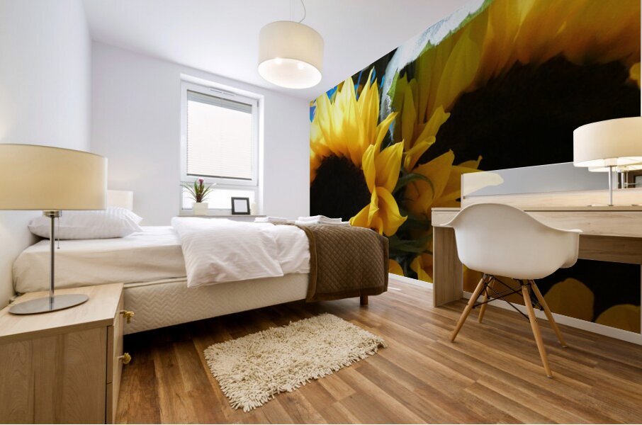 Vibrant Summer Sunflowers Mural print