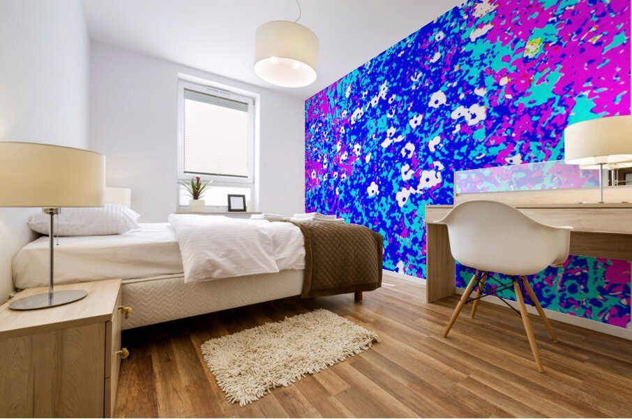 Vivid Floral Abstract                                                                                                                      Mural print