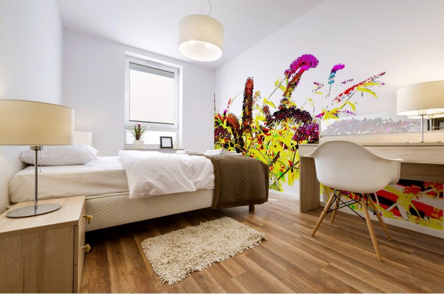 Abstract Summer Buddleia                                                                                                                       Mural print