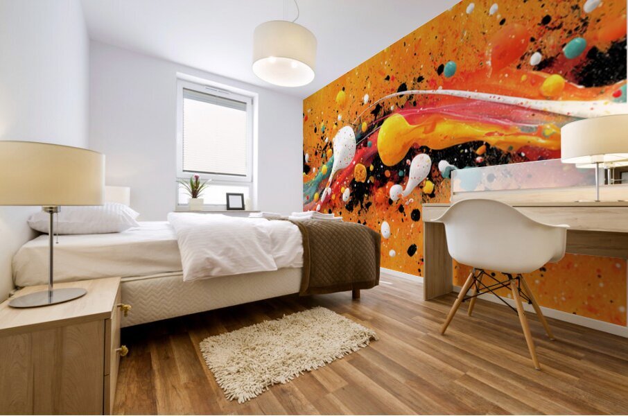 Molten Wave – Abstract Fluid Art Print Mural print