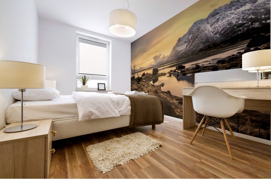 Serenity by the Lofoten Coastal Road Mural print