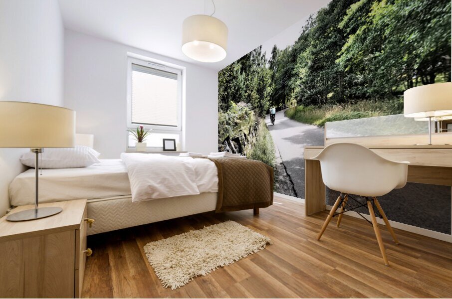 Summer Cycling in the Scottish Highlands                                                                                                                      Mural print