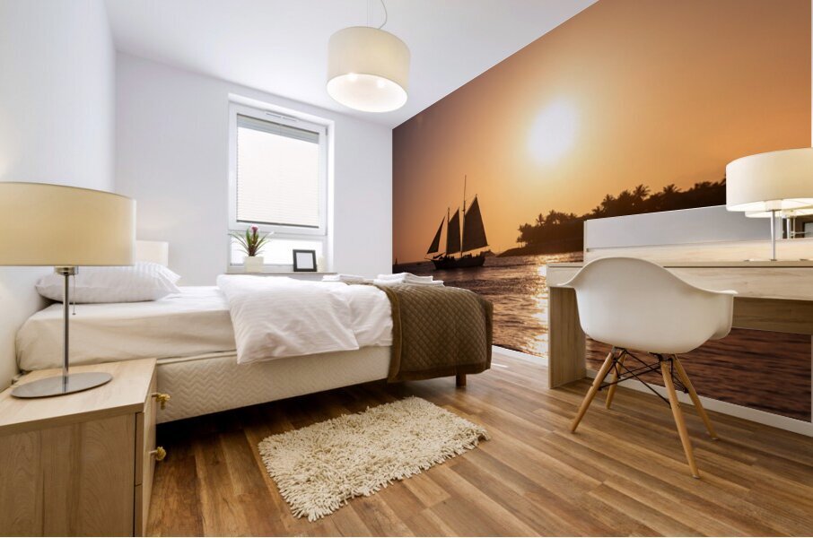 Sunset celebration in Key West Florida Mural print