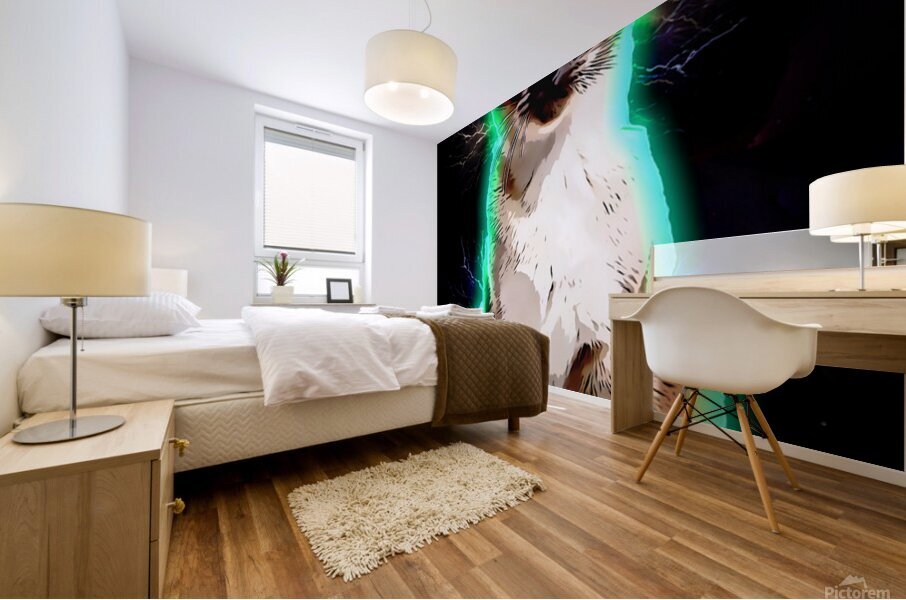 1001 aura neon art siam Mural print