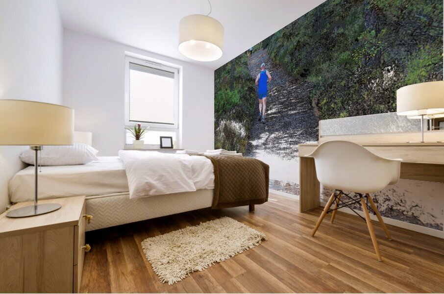   Trail Runner in the Scottish Highlands                                                                                                                     Mural print