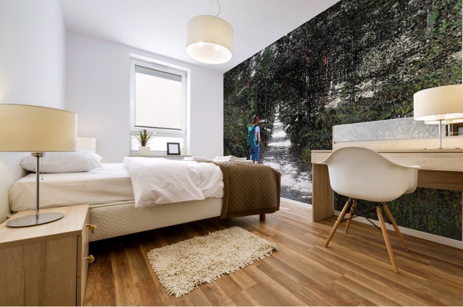   Trail Walking in the Scottish Highlands                                                                                                                    Mural print