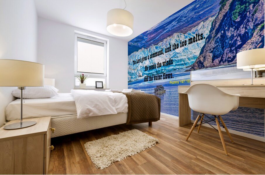 BLUE GLACIER  SCRIPTURE Mural print