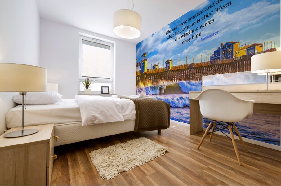 STORMY WAVES  SCRIPTURE Mural print