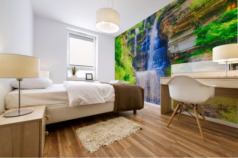 MOUNTAIN WATERFALL  Mural print