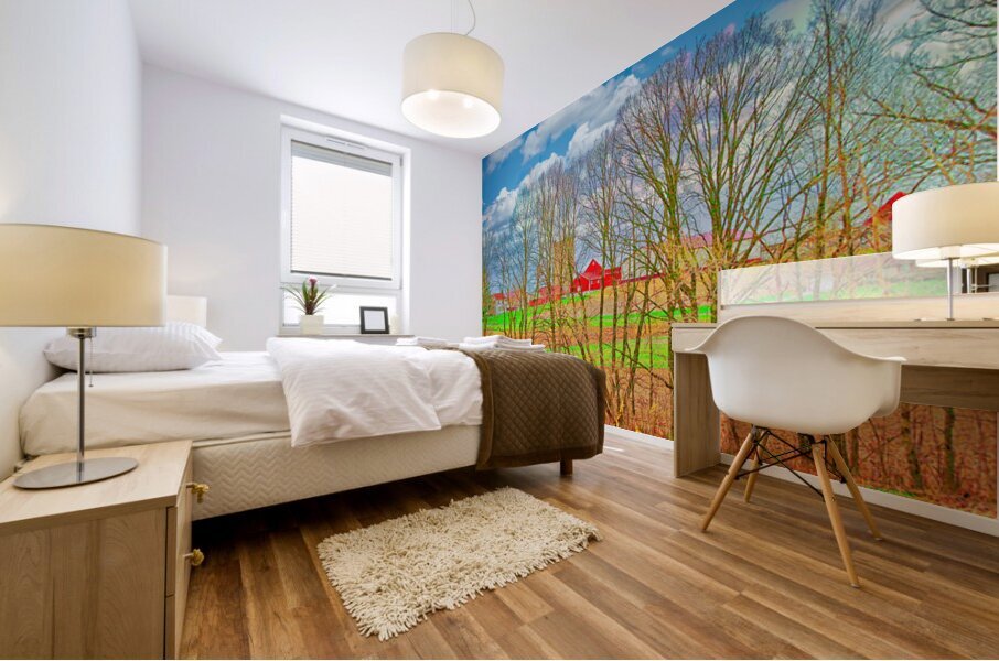 COUNTRY FARM TREES  Mural print