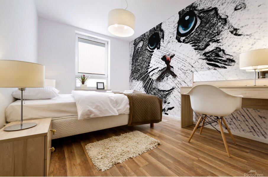 1001 Sketch Art RD mata biru Mural print