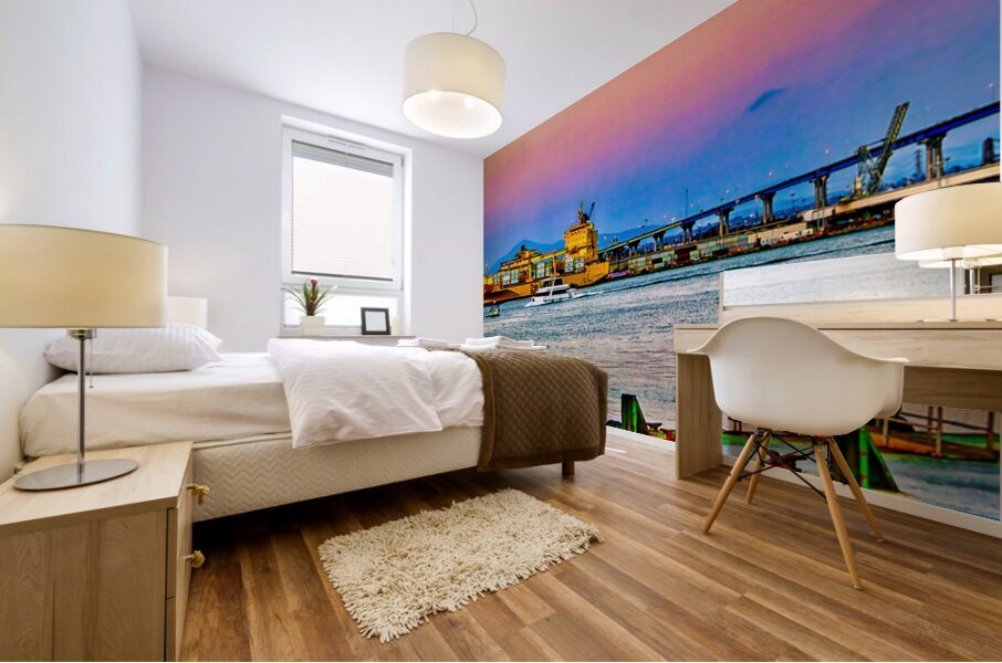 HARBOR AFTERGLOW  Mural print