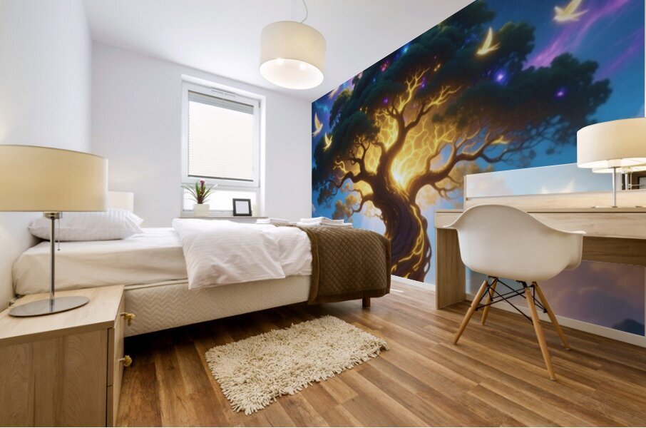 Cosmic Tree of Life Mural print