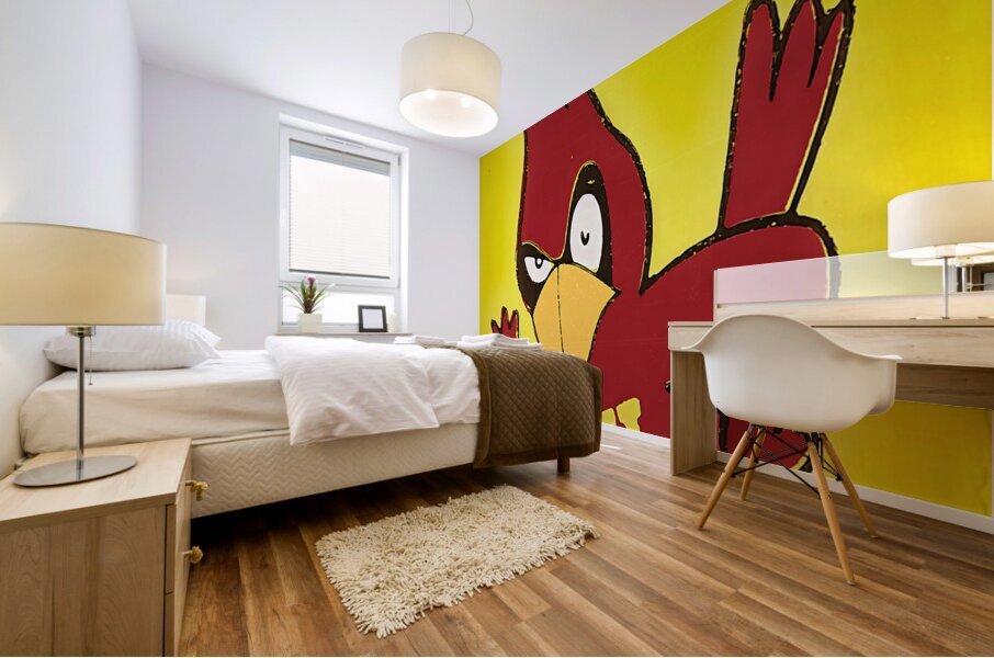 Retro Iowa State Cartoon Art Remix Mural print