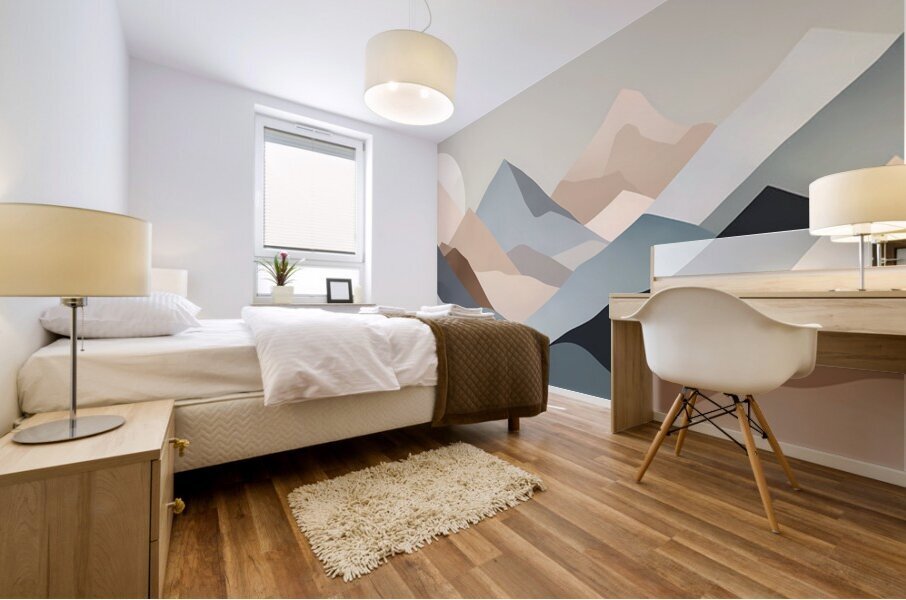 Abstract Mountain Landscape Mural print