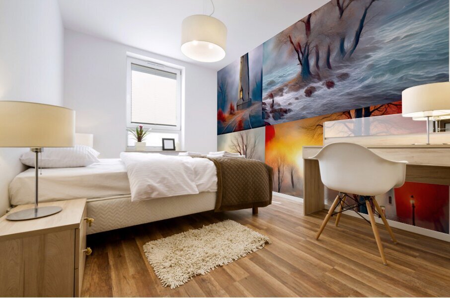 4 PANEL......VELVET ABSTRACT Mural print